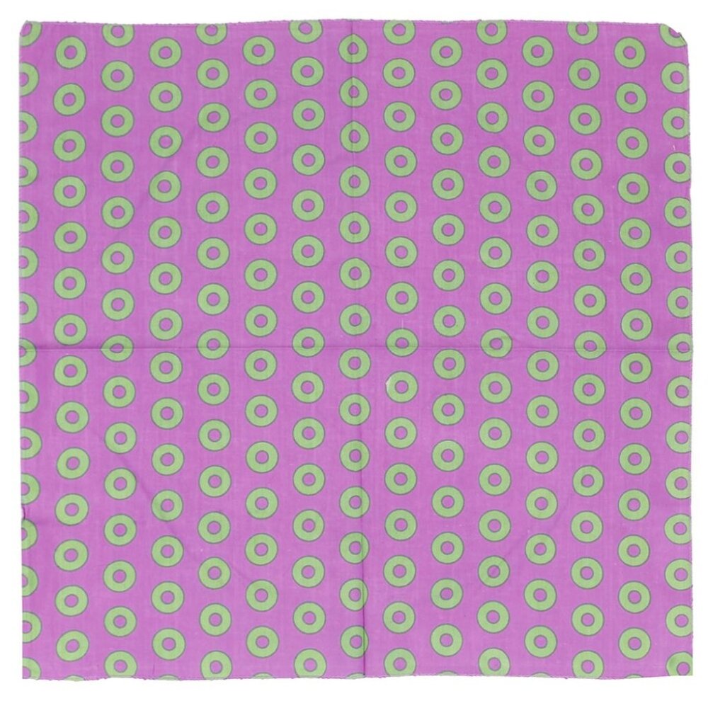Phish Purple w/Green Donuts Bandana ~ 22" x 22" ~ Cardstock Hanger ~ Brand New!